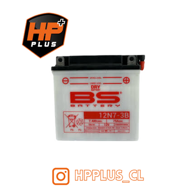 BATERIA BS DRY (ACIDO PACK) 12N7-3B 12V 7AH 75CCA