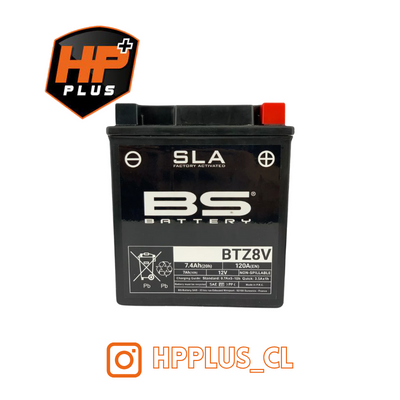 BATERIA BS BTZ8V SLA 12 V-12 AMP ( ACTIVADA )