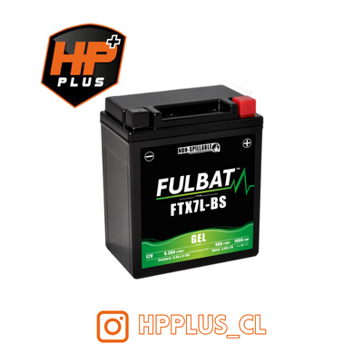 BATERIA FULBAT FTX7L-BS-GEL 12V 6A 100 CCA (YTX7L-BS)