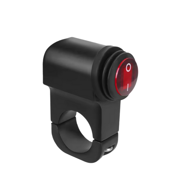 Interruptor de Luz para Motocicleta – Botón de Aleación de Aluminio (12V, Resistente al Agua)