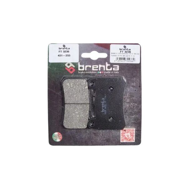 PASTILLA FRENO BRENTA ORGANICA BR3236 DEL. BENELLI BN302