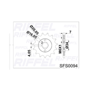 PIÑON ATAQUE 15T RIFFEL BAJAJ NS200/ KTM DUKE 200