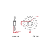 PIÑON ATAQUE JT SPROCKETS JTF1381.15R HONDA CB500/R/S/X