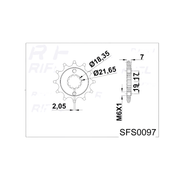 PIÑON ATAQUE RIFFEL 520 13 T HONDA CB 150