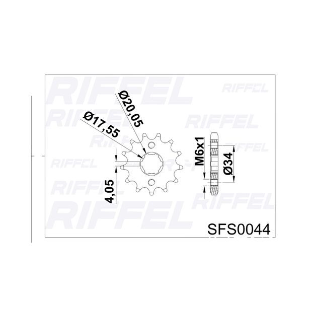 PIÑON ATAQUE RIFFEL HONDA CG UM DSR 200