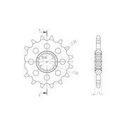 PIÑON ATAQUE SUPERSPROX CST-1591:16.2 525/16 YAMAHA MT 09