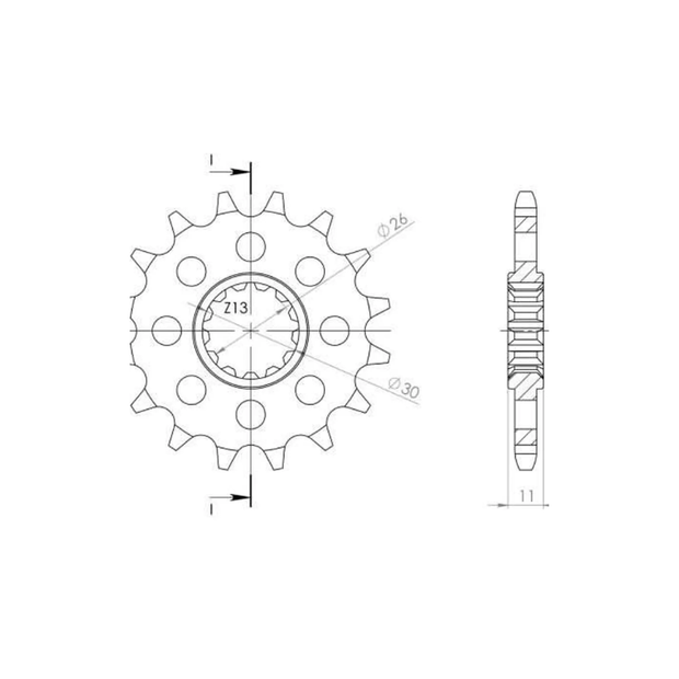 PIÑON ATAQUE SUPERSPROX CST-1591:16.2 525/16 YAMAHA MT 09