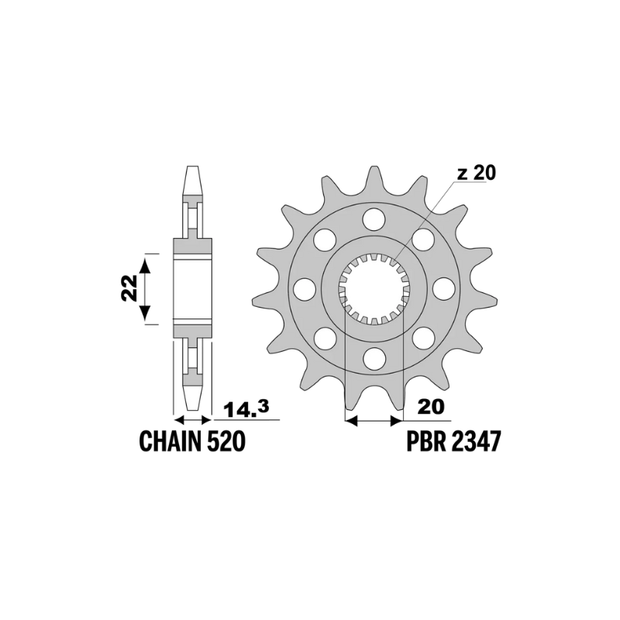 PIÑON ATAQUE PBR ITALIA 520/16T BMW G310R