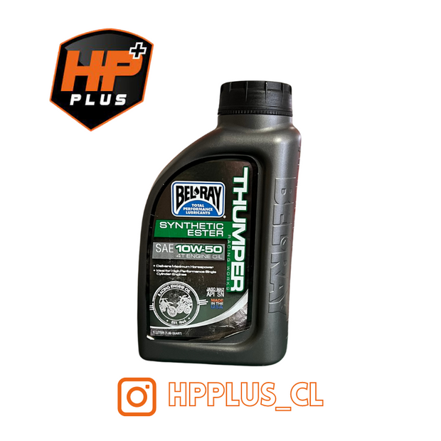 LUBRICANTES BEL-RAY THUMPER SYNTHETIC ESTER SAE 10W-50 4T 1 LT I7IIO3