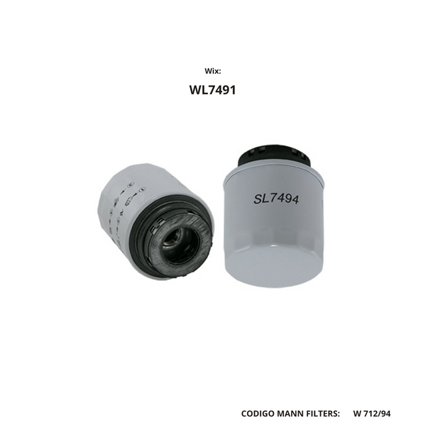Filtro de Aceite Blindado Wix WL7494 - W712/94